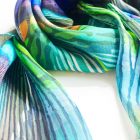 Peacock Paradise chiffon scarf loose